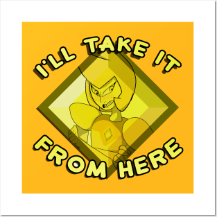 Yellow Diamond in Diamond Posters and Art